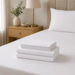 Premium Microfiber Ultra-Soft 4 Pcs White Bed Sheet Set  - Case of 12 Sets (3200 Series) - Image 3