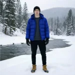Royal Blue Men's Waterproof Puffer Jacket - 12 PCS - Image 5