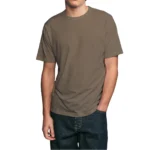 Cotton-Rich Crew Neck T-Shirts Light-Brown – 48 PCS Wholesale Case - Image 6