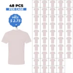 Cotton-Rich Crew Neck T-Shirts Sky Grey – 48 PCS Wholesale Case
