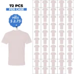 Cotton-Rich Crew Neck T-Shirts Sky Grey – 72 PCS Wholesale Case