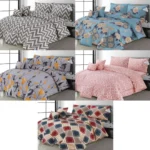 WHOLESALE 7 PCS PRINTED COMFORTER SET - BULK CASE WITH 5 UNIQUE DESIGNS
