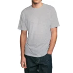 Cotton-Rich Crew Neck T-Shirts HTR. GREY – 72 PCS Assorted Sizes Wholesale Case - Image 6