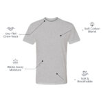 Cotton-Rich Crew Neck T-Shirts HTR. GREY – 48 PCS Wholesale Case - Image 3