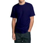 Cotton-Rich Crew Neck T-Shirts Dark Navy – 72 PCS Wholesale Case - Image 6