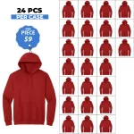 Unisex Premium Red Hoodies – 24 PCS Case ( S-XL Mix )
