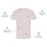 Cotton-Rich Crew Neck T-Shirts Sky Grey – 72 PCS Assorted Sizes Wholesale Case - Image 3