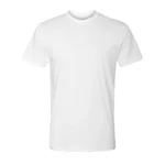 Cotton-Rich Crew Neck T-Shirts White – 72 PCS Wholesale Case - Image 2