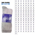 360 PAIRS MEN COTTON DRESS SOCKS WHITE LINING SIZE 10-13
