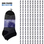 600 PAIRS MEN LOW CUT SPORTS ANKLE SOCKS WHITE LINIG SIZE 10-13