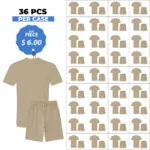 T-SHIRT & SHORT BEIGE (SOLID)
