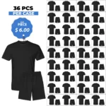 T-SHIRT & SHORT BLACK (SOLID)