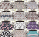 WHOLESALE 4 PCS PRINTED BEDSHEET SET (2800S) - BULK CASE WITH 12 UNIQUE DESIGNS