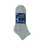 240 PAIRS MEN COTTON DIABETIC QUARTER SOCKS GREY SIZE 10-13 - Image 2