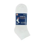 240 PAIRS MEN COTTON DIABETIC QUARTER SOCKS WHITE SIZE 10-13 - Image 2