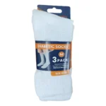 240 PAIRS MEN COTTON DIABETIC CREW SOCKS WHITE SIZE 10-13 - Image 2