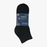 240 PAIRS MEN COTTON DIABETIC QUARTER SOCKS BLACK SIZE 10-13 - Image 2
