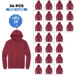 Unisex Premium Wine Hoodies - 24 PCS Case ( S-XL Mix )