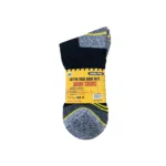 240 PAIRS CREW WORK SOCKS YELLOW LINE BLACK/GREY SIZE (10-13) - Image 3