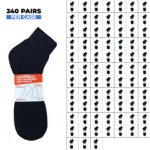 240 PAIRS MEN WINTER ANKLE SOCKS BLACK