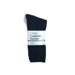 240 PAIRS CREW CUSHION SOCKS (WHITE + BLACK + GREY) (MS-019) SIZE (10-13) - Image 2