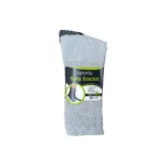 240 PAIRS CREW SPORT SOLE SOCKS GREY/BLACK (MS-017) SIZE (10-13) - Image 2