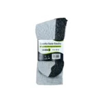 240 PAIRS CREW SPORT SOLE SOCKS GREY/BLACK (MS-017) SIZE (10-13) - Image 3