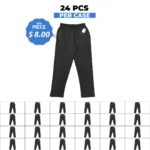 Unisex Premium Relaxed Black Jog Pant - 24 Pcs Case