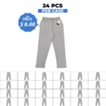 Unisex Premium Relaxed HTR Grey Jog Pant - 24 Pcs Case