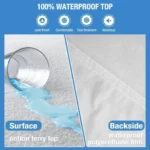 Cotton Terry  Waterproof Mattress Protector Fits up to 18 Inch Deep Pocket – Case of 12 Pcs - Image 2