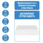 Cotton Terry  Waterproof Mattress Protector Fits up to 18 Inch Deep Pocket – Case of 12 Pcs - Image 4