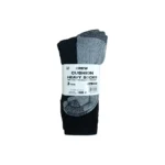 240 PAIRS CREW CUSHION HEAVY SOCKS BLACK/GREY (MS-027) SIZE (10-13) - Image 3
