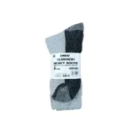 240 PAIRS CREW CUSHION HEAVY SOCKS GREY/BLACK (MS-027) SIZE (10-13) - Image 3