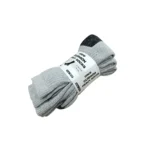 240 PAIRS CREW CUSHION HEAVY SOCKS GREY/BLACK (MS-027) SIZE (10-13) - Image 4