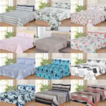WHOLESALE 6 PCS PRINTED BEDSHEET SET (8000S) - BULK CASE WITH 12 UNIQUE DESIGNS