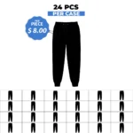 Unisex Premium Relaxed Black Trouser  – 24 PCS Case ( S - XL Mix)
