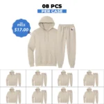Unisex Premium Ecru TrackSuit – 8 PCS Case