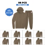 Unisex Premium Light Brown TrackSuit – 8 PCS Case