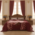 5KG Heavyweight Korean Embossed Blanket - Queen Size (200x240cm) - 2 Ply Thick Fleece for Ultimate Warmth (11.02 lbs)
