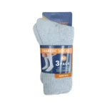 240 PAIRS MEN COTTON DIABETIC CREW SOCKS GREY SIZE (9-11) - Image 2