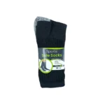 240 PAIRS CREW SPORT SOLE SOCKS BLACK/GREY (MS-016) SIZE (9-11) - Image 2