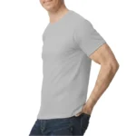 Soft Cotton Unisex T-Shirts HTR-Grey – 72 PCS Assorted Sizes Wholesale Case - Image 4
