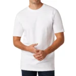 Men's Heavy Cotton T-shirt White 80 Pcs Assorted Sizes (S TO 2XL) Wholesale Case - Image 2