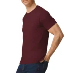 Soft Cotton Unisex T-Shirts Maroon – 72 PCS Assorted Sizes Wholesale Case - Image 4