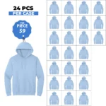 Unisex Premium Sky Blue Hoodies – 24 PCS Case