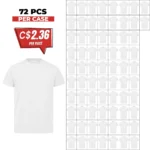 Soft Cotton Unisex T-Shirts White – 72 PCS Wholesale Case - Image 2