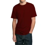 Cotton-Rich Crew Neck T-Shirts Maroon – 72 PCS Wholesale Case - Image 5