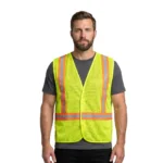 YELLOW MESH SAFETY VEST WITHOUT POCKET | 100 PCS WHOLESALE - Image 3