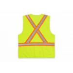 YELLOW TRICOAT SAFETY VEST WITHOUT POCKET | 100 PCS WHOLESALE - Image 2