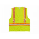 YELLOW TRICOAT SAFETY VEST WITH POCKET | 100 PCS WHOLESALE